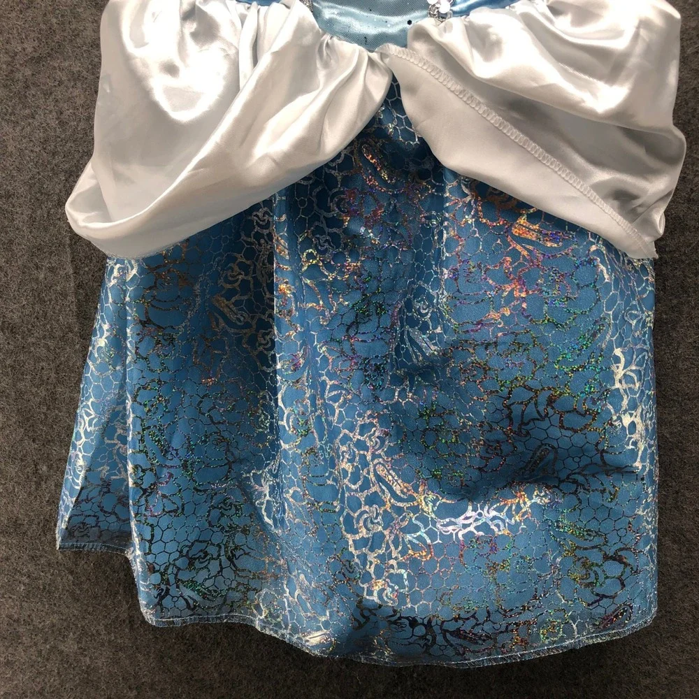 Disney‎ Girls 4T 5T 6-6X Cinderella Princess Dress Costume Blue Dress Up